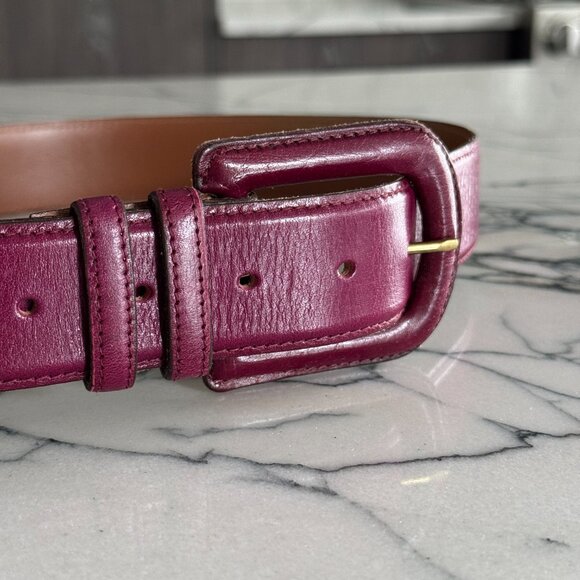 Vintage Ellen Tracy Buffalo Calf Belt - Large - Picture 3 of 5